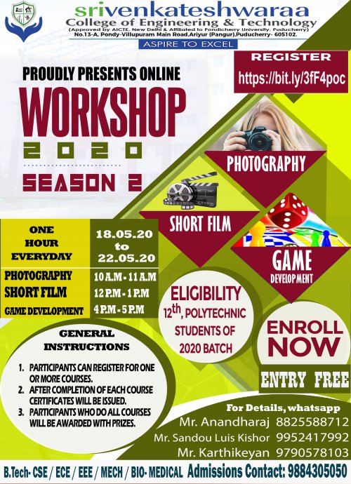 ON LINE WORKSHOPS SEASON 2