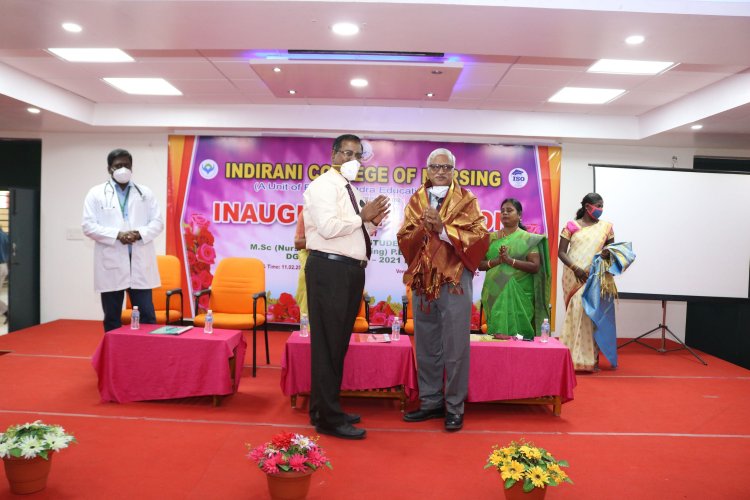 INAUGURATION OF FIRST YEAR NURSING COURSES HELD ON 10TH FEBRUARY 2021 ORGANIZED BY INDIRANI COLLEGE OF NURSING