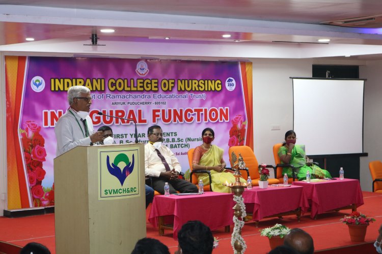 INAUGURATION OF FIRST YEAR NURSING COURSES HELD ON 10TH FEBRUARY 2021 ORGANIZED BY INDIRANI COLLEGE OF NURSING