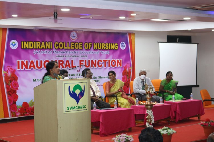 INAUGURATION OF FIRST YEAR NURSING COURSES HELD ON 10TH FEBRUARY 2021 ORGANIZED BY INDIRANI COLLEGE OF NURSING