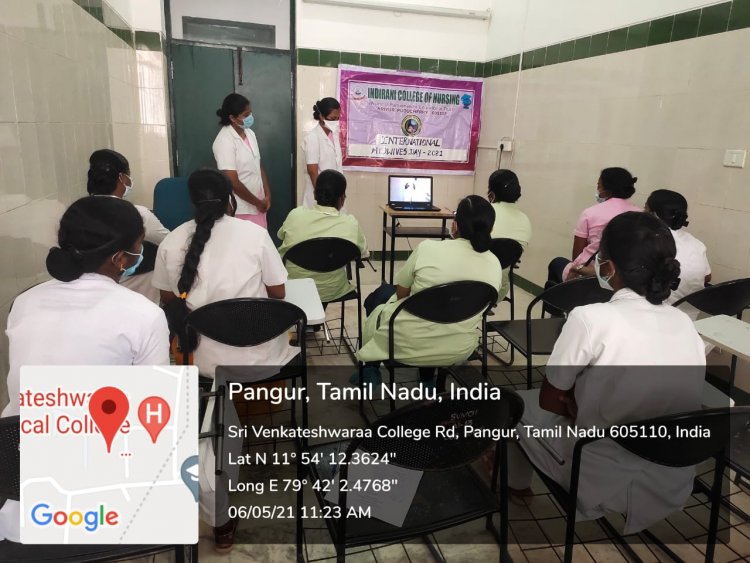 INTERNATIONAL MIDWIVE’S DAY– 2021 - Indirani College of Nursing, Ariyur, Puducherry 605 102.