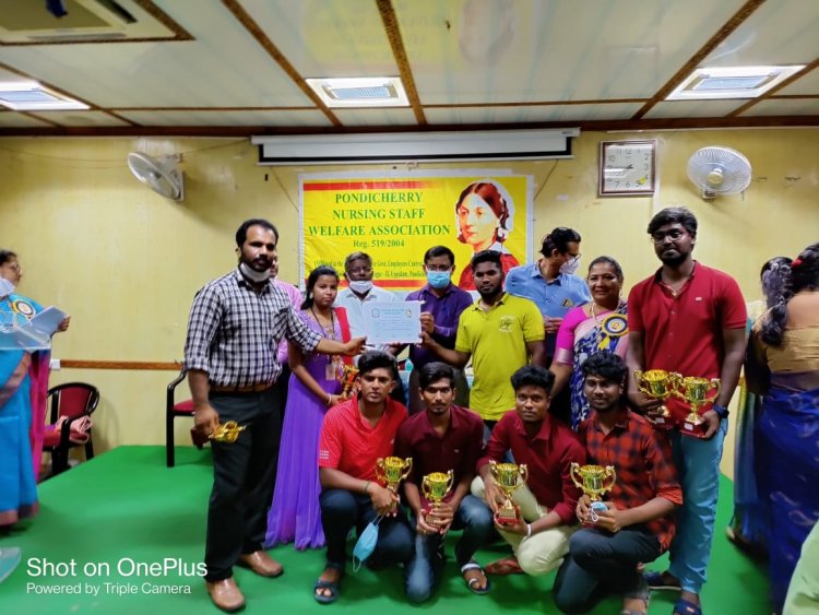 REPORT ON SPORTS MEET – PONDICHERRY NURSING STAFF WELFARE ASSOCIATION - Indirani College of Nursing, Ariyur, Puducherry 605 102.