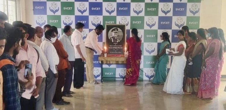General Bibin Rawat Condolence- Sri Venkateshwaraa College of Engineering and Technology, Ariyur, Puducherry 605 102.