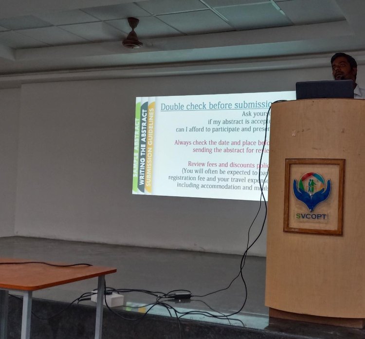 Scientific Forum on Abstract Writing and Submission - Sri Venkateshwaraa College of Physiotherapy, Ariyur, Puducherry