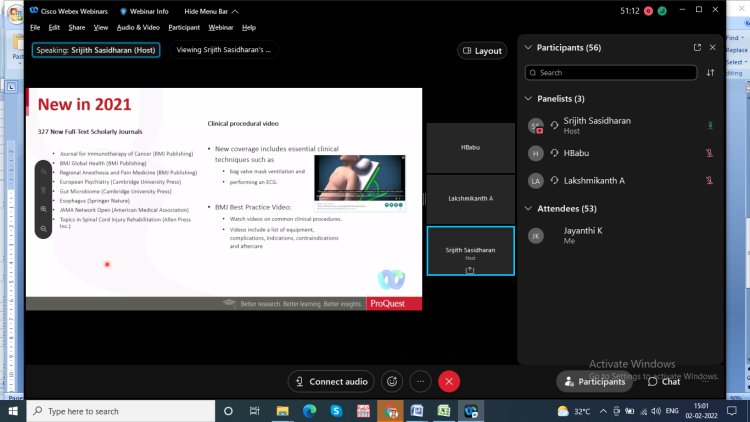 PROQUEST WEBINAR - Indirani College of Nursing