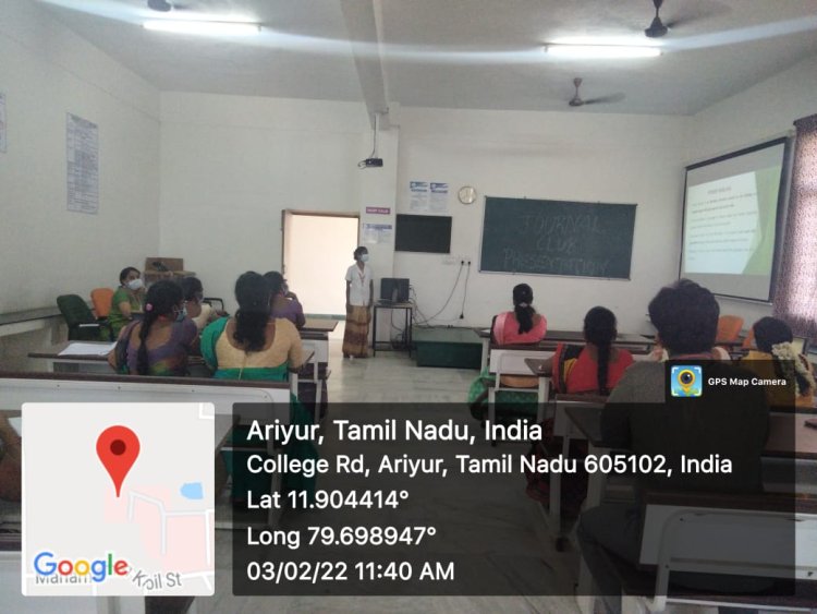 JOURNAL CLUB PRESENTATION - Indirani college of nursing 