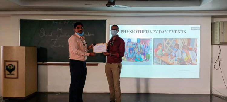STUDENT TEACHER INTERACTION ZONE - Sri Venkateshwaraa College of Physiotherapy, Ariyur, Puducherry 605 102.