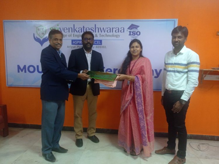 Shri Venkateshwaraa College of Engineering & Technology, Ariyur, Puducherry has signed a Memorandum of Understanding with Zaphire Digital Employment Agency, New York, USA.