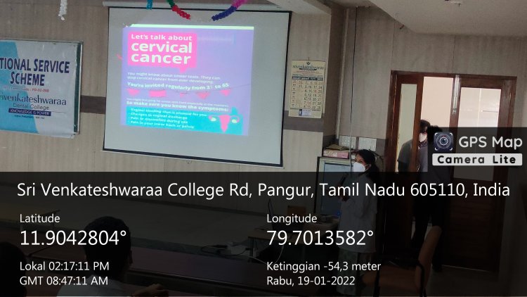 International Cervical Cancer awareness month 2022- 19.01.2022(Wednesday)