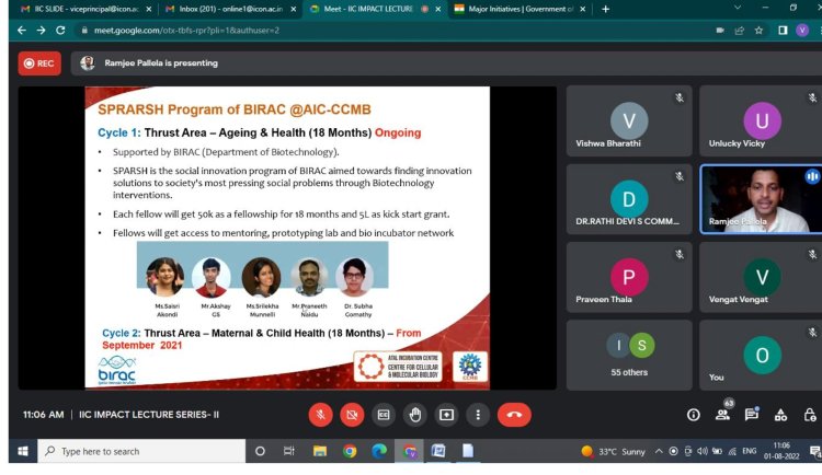 IIC (IMPACT LECTURE SERIES – II SESSION - I)