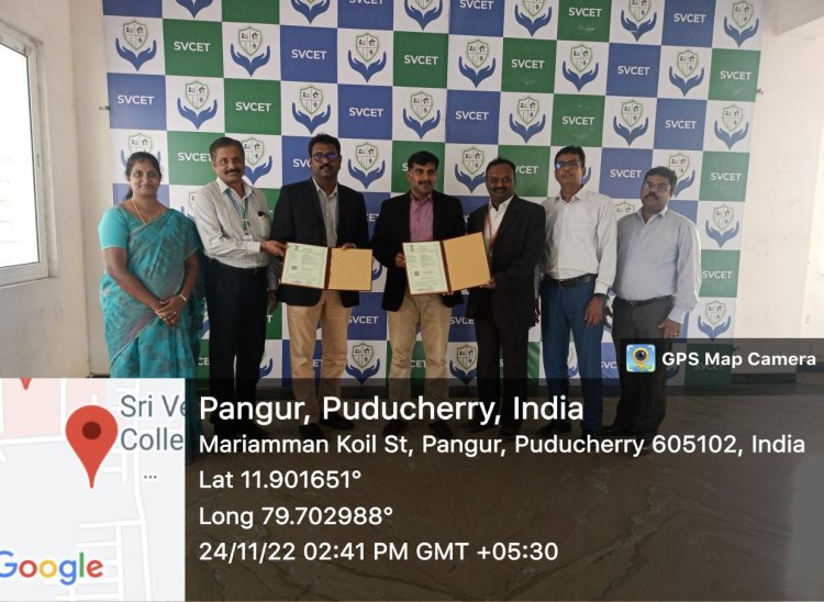 SVCET Signed Memorandum of Understanding (MoU) with CHG IT Consultancy Pvt. Ltd., Chennai - Sri Venkateshwaraa College of Engineering and technology