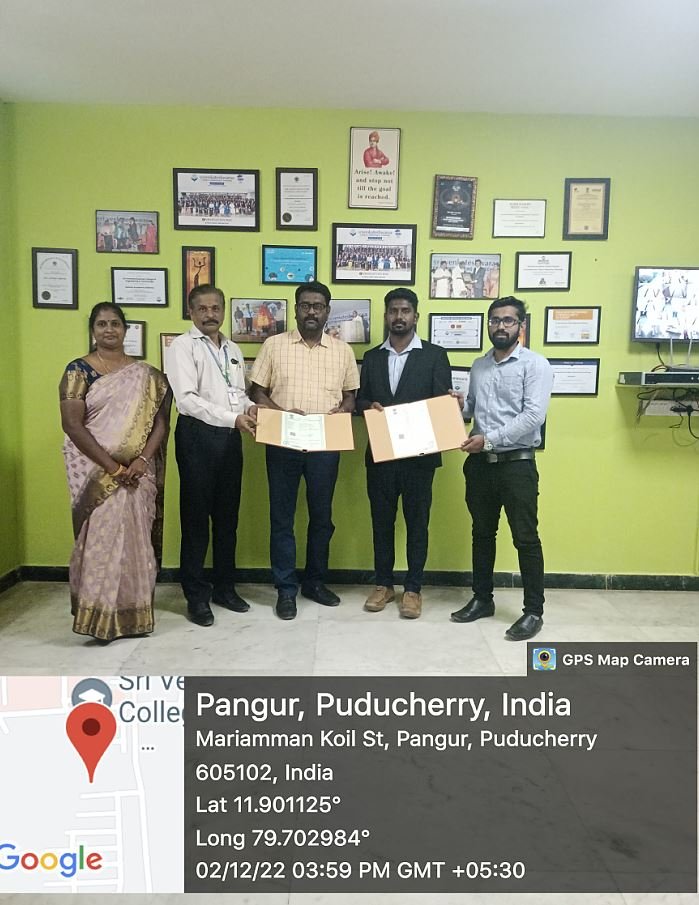 SVCET Signed Memorandum of Understanding (MoU) with Medingers Healthcare Solutions, Erode - Sri Venkateshwaraa College of Engineering and Technology