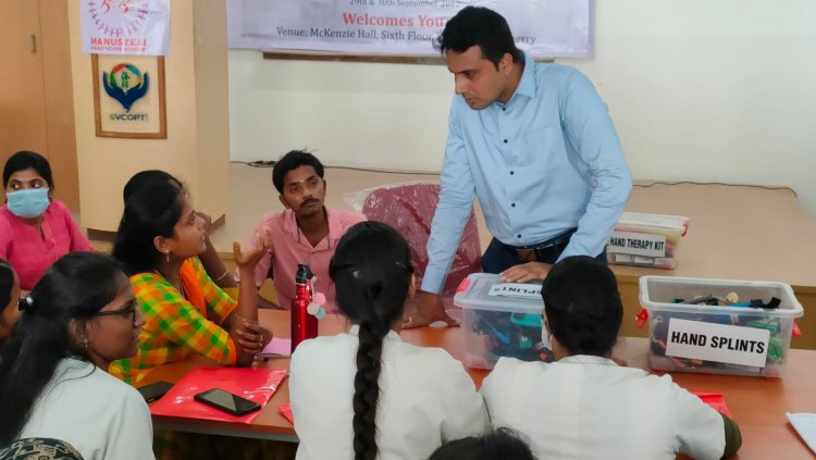An interactive workshop on hand rehabilitation was held at Sri Venkateshwaraa College of Physiotherapy. Puducherry. 