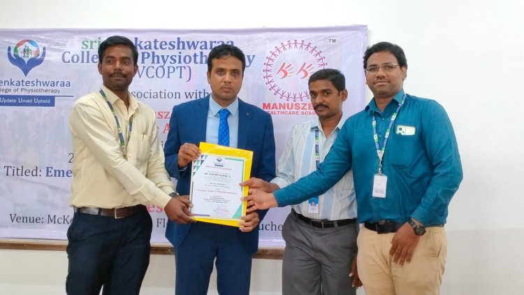 An interactive workshop on hand rehabilitation was held at Sri Venkateshwaraa College of Physiotherapy. Puducherry. 