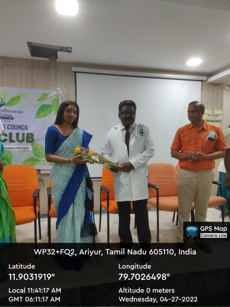 Students council :Eco club of Sri Venkateshwaraa Dental College had arranged the plantation drive in order to celebrate ‘World Earth Day-2022’ - Sri Venkateshwaraa  Dental College