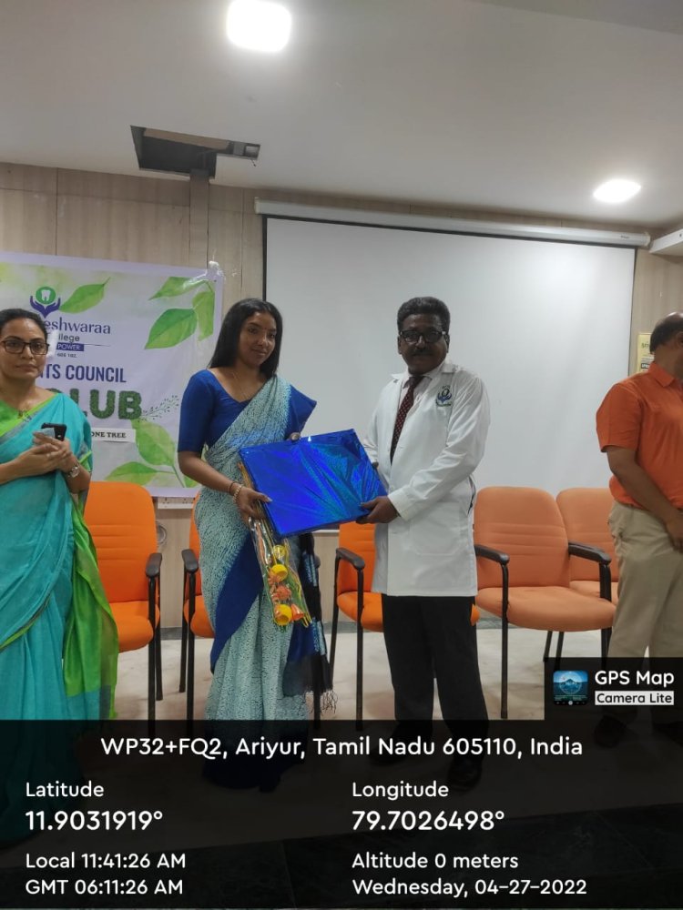 Students council :Eco club of Sri Venkateshwaraa Dental College had arranged the plantation drive in order to celebrate ‘World Earth Day-2022’ - Sri Venkateshwaraa  Dental College
