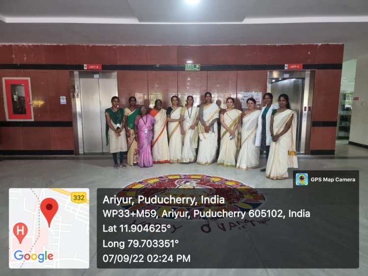 ONAM CELEBRATION 2022 - Sri Venkateshwaraa Dental College