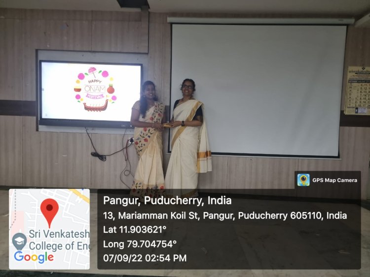 ONAM CELEBRATION 2022 - Sri Venkateshwaraa Dental College