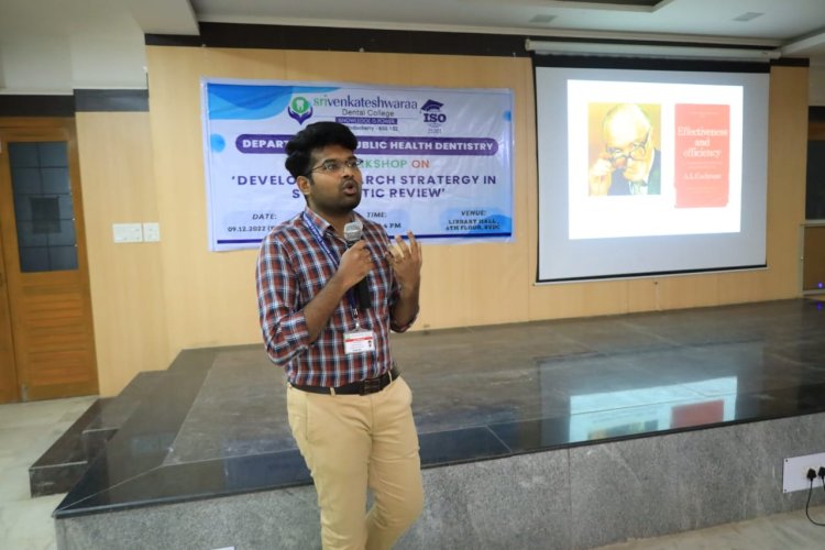 CDE program organised by Department of Public health dentistry on 09th December, 2022 - Sri Venkateshwaraa Dental College