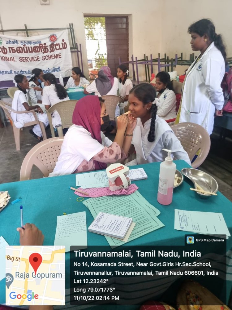 Department of public health Dentistry, Sri Venkateshwaraa Dental college in collaboration of National service scheme and Mooncity Rotary club conducted a dental camp