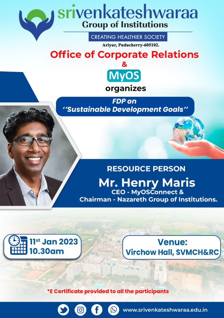FACULTY DEVELOPMENT PROGRAMME ON SUSTAINABLE DEVELOPMENT GOALS