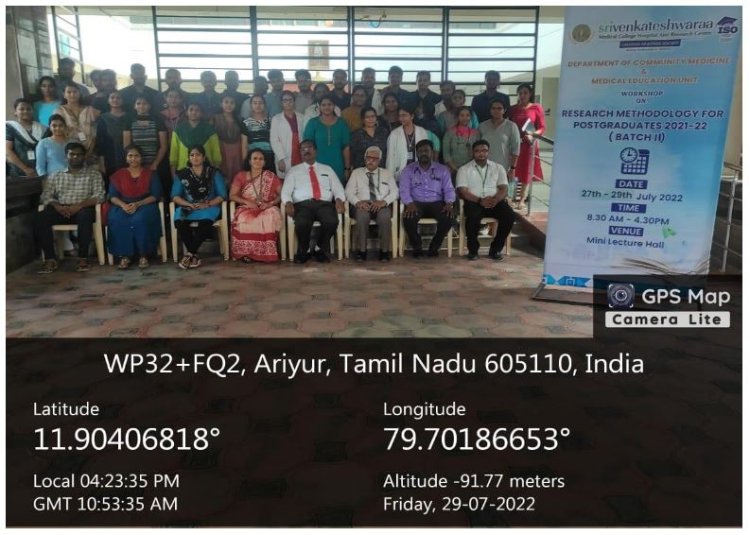 RESEARCH METHODOLOGY WORKSHOP FOR POST GRADUATES- 2022