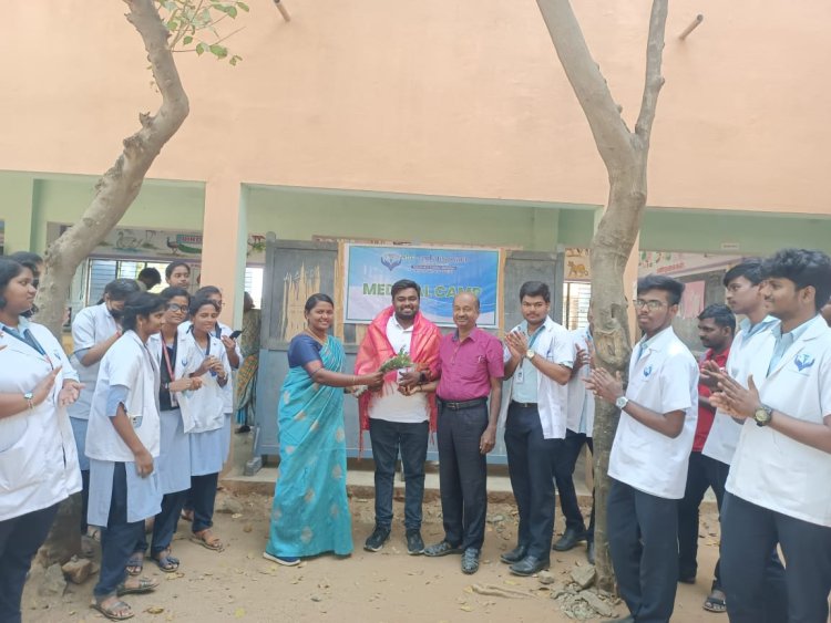 Simultaneously Medical camp was organized by Dr.S.M.Vanmathi Assistant professor department of pharmaceutics SVCP