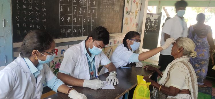 Simultaneously Medical camp was organized by Dr.S.M.Vanmathi Assistant professor department of pharmaceutics SVCP