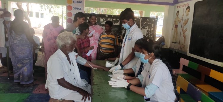 Simultaneously Medical camp was organized by Dr.S.M.Vanmathi Assistant professor department of pharmaceutics SVCP