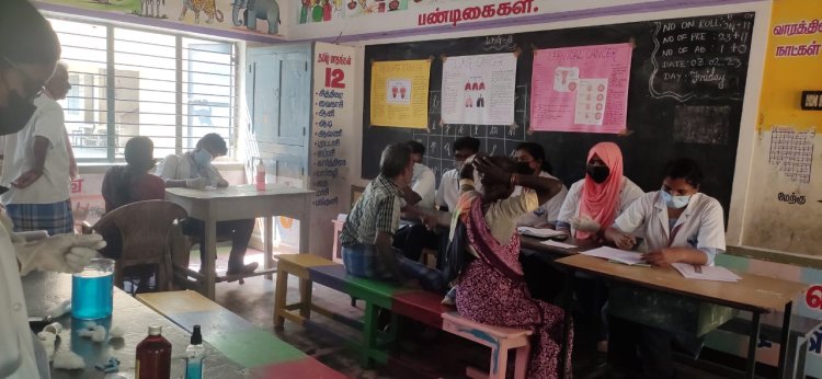 Simultaneously Medical camp was organized by Dr.S.M.Vanmathi Assistant professor department of pharmaceutics SVCP