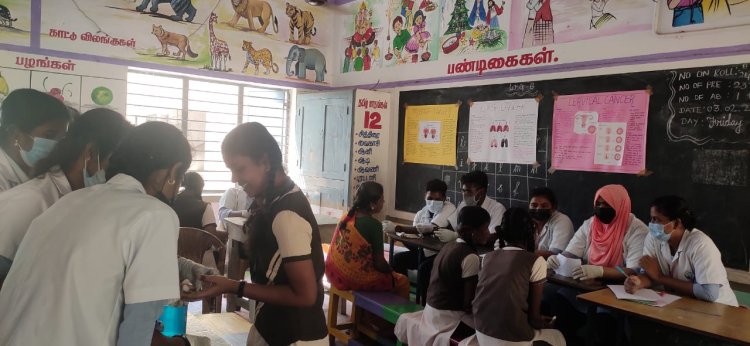 Simultaneously Medical camp was organized by Dr.S.M.Vanmathi Assistant professor department of pharmaceutics SVCP