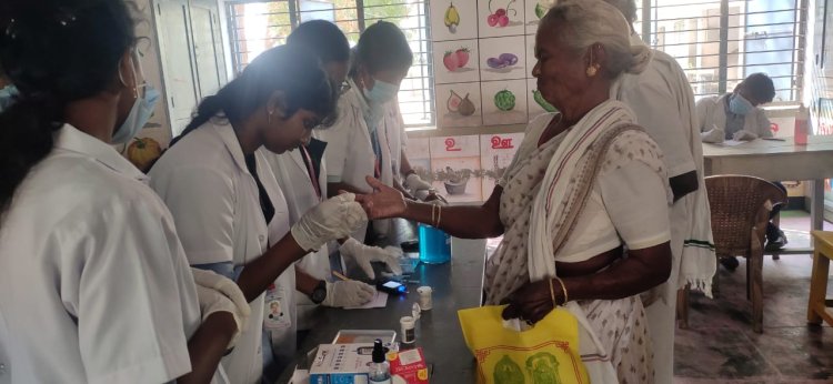 Simultaneously Medical camp was organized by Dr.S.M.Vanmathi Assistant professor department of pharmaceutics SVCP