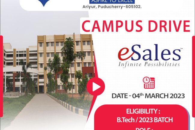 eSales campus drive on 4-3-2023