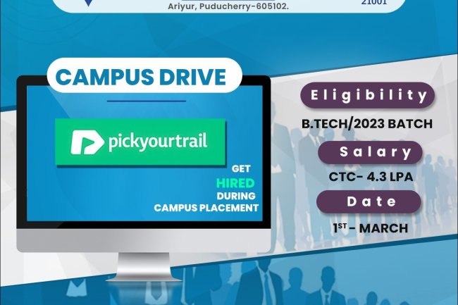 Pick your Trial placement drive on 1-3-2023