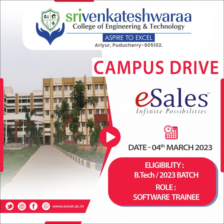 eSales campus drive on 4-3-2023