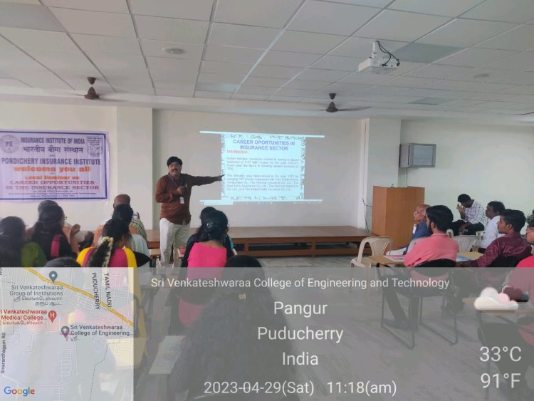 Seminar on "Career Opportunities in the Insurance Sector" for  MBA students