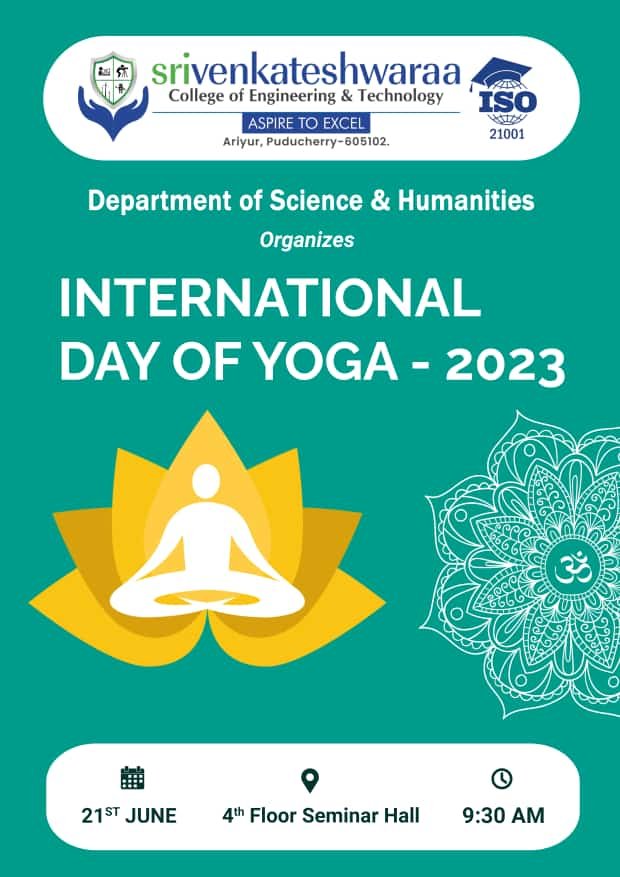 YOGA DAY PROGRAMME ON 21-6-2023 AT SVCET WITH ISHA FOUNDATIONS, COIMBATORE