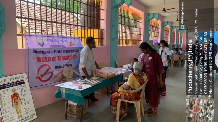 Oral Cancer Screening and Treatment Camp @ Veerampattinam - Sri Venkateshwaraa Dental College