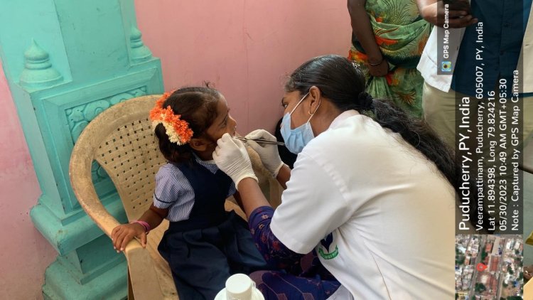 Oral Cancer Screening and Treatment Camp @ Veerampattinam - Sri Venkateshwaraa Dental College