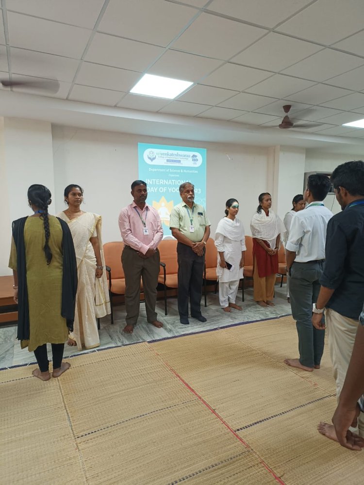 YOGA DAY PROGRAMME ON 21-6-2023 AT SVCET WITH ISHA FOUNDATIONS, COIMBATORE