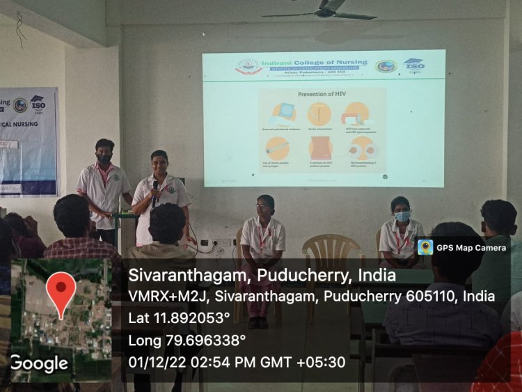 World AIDS Day-Indirani College of Nursing