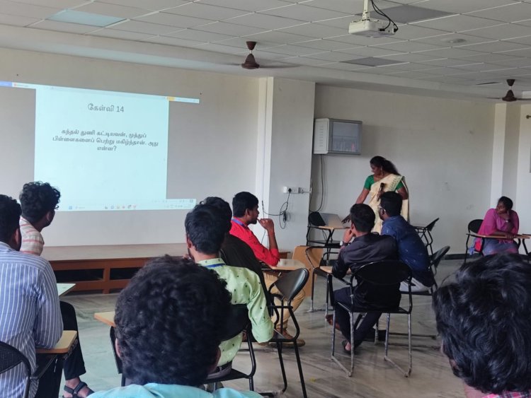 SVCET, Ariyur has organised Vaanga Tamizh Pesalam for I MBA Students on 8-7-2023
