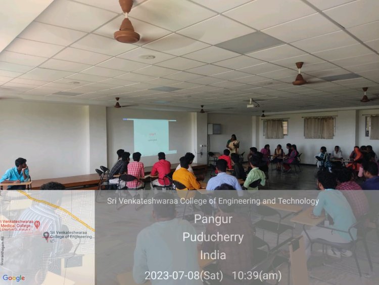 SVCET, Ariyur has organised Vaanga Tamizh Pesalam for I MBA Students on 8-7-2023