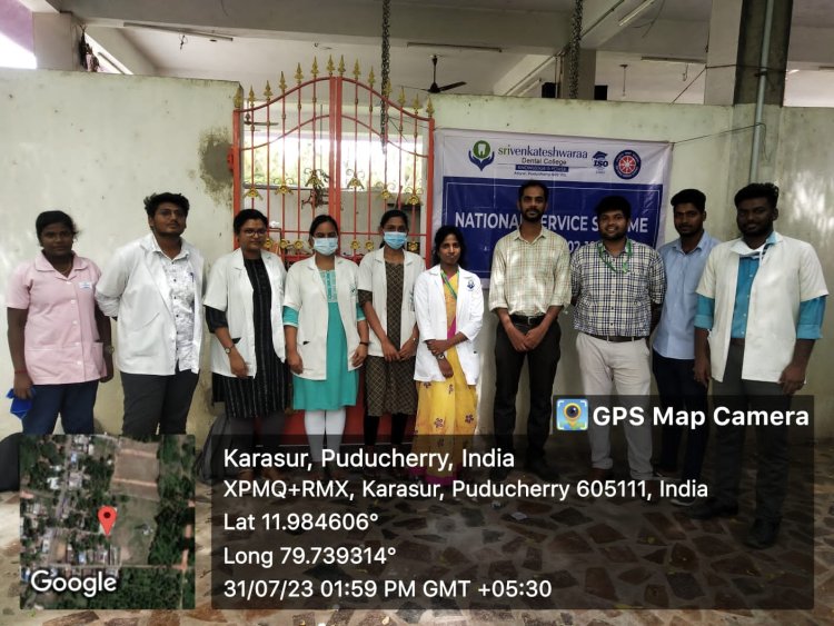 Community Dental Camp- Karasur, Puducherry (31.07.2023-Monday)