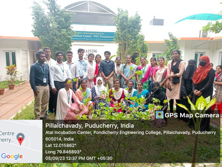 SVCET- Field Visit to ATAL Incubation Center-Pondicherry Engineering College Foundation (AIC-PECF) on 05-09-2023 