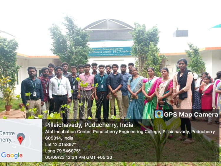 SVCET- Field Visit to ATAL Incubation Center-Pondicherry Engineering College Foundation (AIC-PECF) on 05-09-2023 