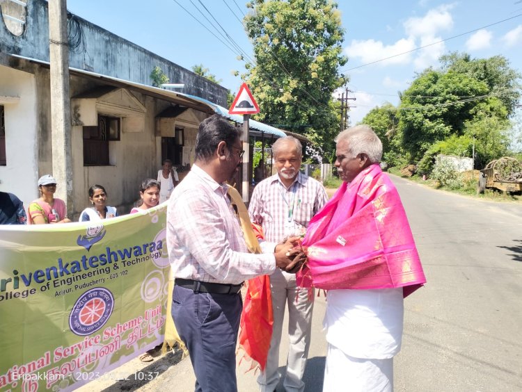 SVCET - DENGUE AWARENESS PROGRAMME DONE AT ERIPAKKAM VILLAGE ON 22-9-2023