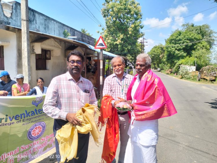 SVCET - DENGUE AWARENESS PROGRAMME DONE AT ERIPAKKAM VILLAGE ON 22-9-2023