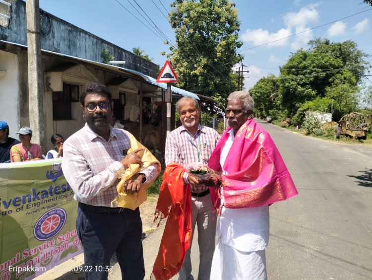 SVCET - DENGUE AWARENESS PROGRAMME DONE AT ERIPAKKAM VILLAGE ON 22-9-2023