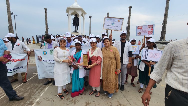 Oral Pathology cancer awareness rally - Sri Venkateshwaraa Dental College